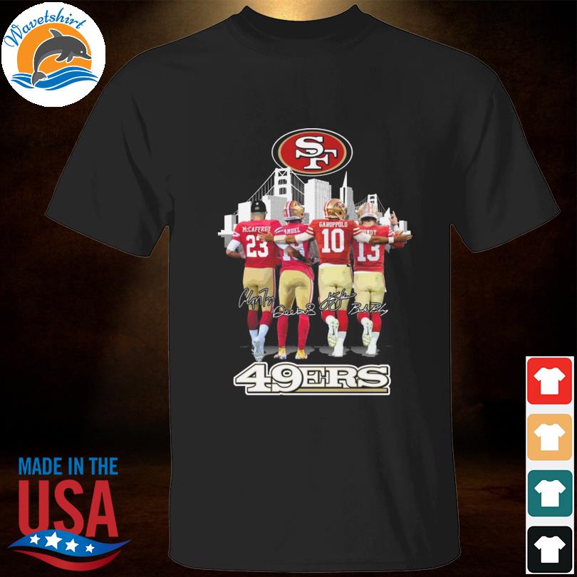 San Francisco 49ers 2023 NFL west champions Mccaffrey Montana signatures  shirt, hoodie, sweater, long sleeve and tank top