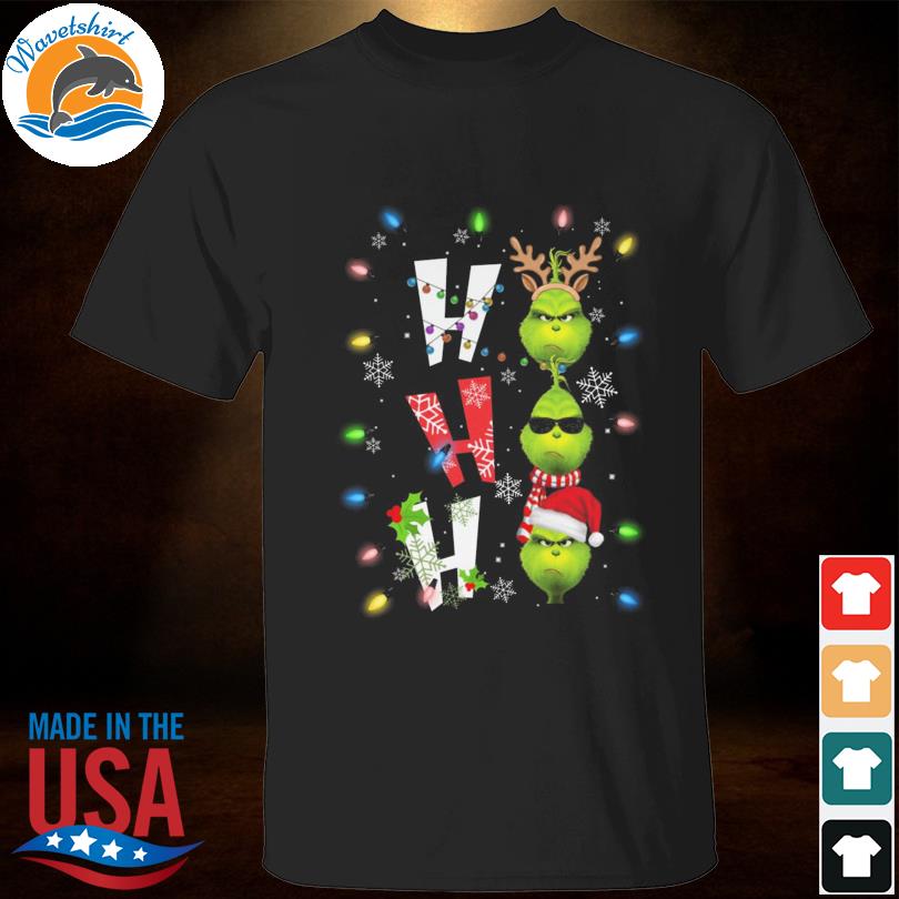 Santa Grinch ho ho ho merry christmas light sweater