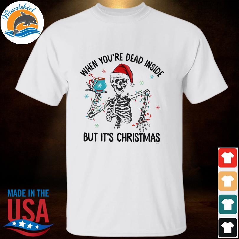 Santa jack skellington when you're dead inside but it's Christmas sweater