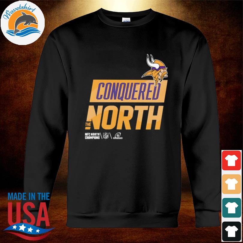 Official Vikings conquered north the NFC north champions T-shirt