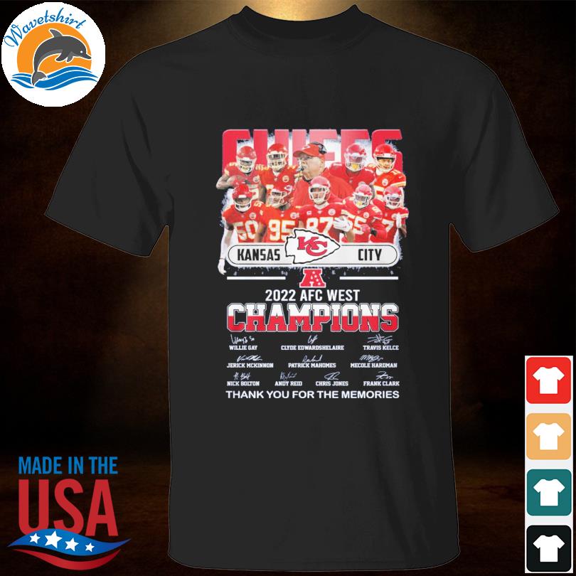 Kansas City Chiefs 2022 AFC West Championship Signature Unisex T