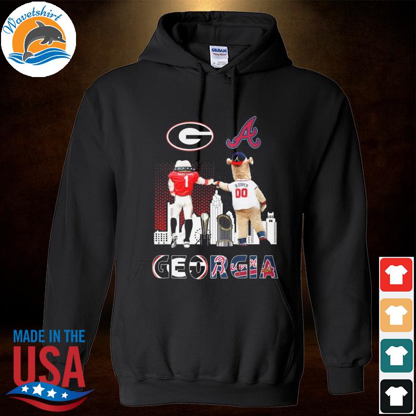 Mascot Georgia Bulldogs and Atlanta Braves Hairy Dawg and Blooper 2023 shirt,  hoodie, sweater, long sleeve and tank top