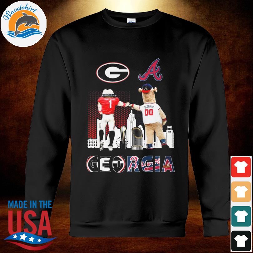 Original Georgia Bulldogs vs Atlanta Braves Dawgs and Blooper Georgia  Champions shirt