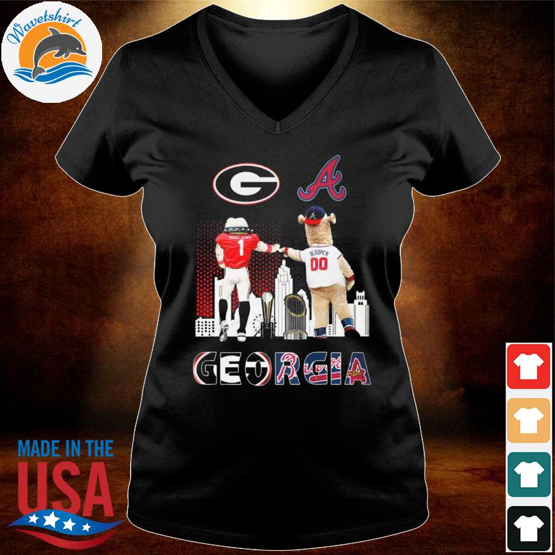 Mascot Georgia Bulldogs and Atlanta Braves Hairy Dawg and Blooper 2023 shirt,  hoodie, sweater, long sleeve and tank top