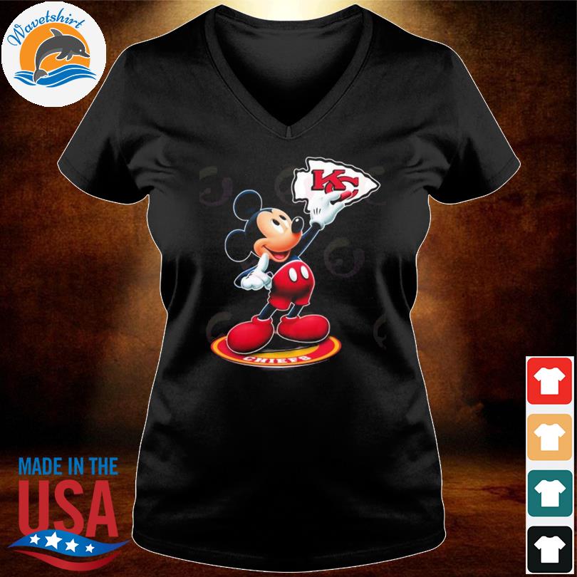 NFL Kansas City Chiefs, Mickey Mouse Football T-Shirt - Ink In Action