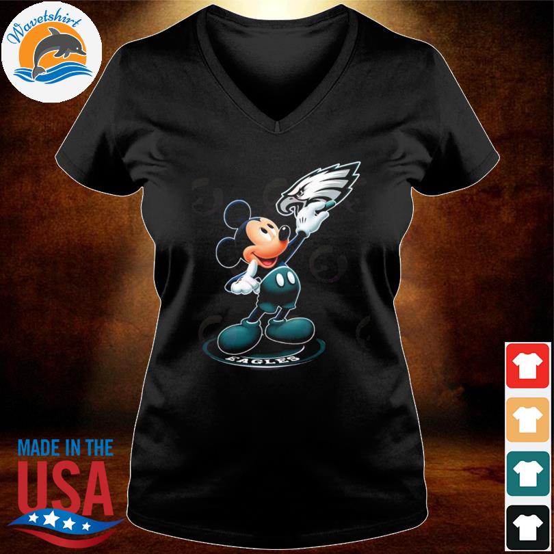 Philadelphia Eagles Slogan Fly Eagles Fly Mickey Mouse T-Shirt - T-shirts  Low Price