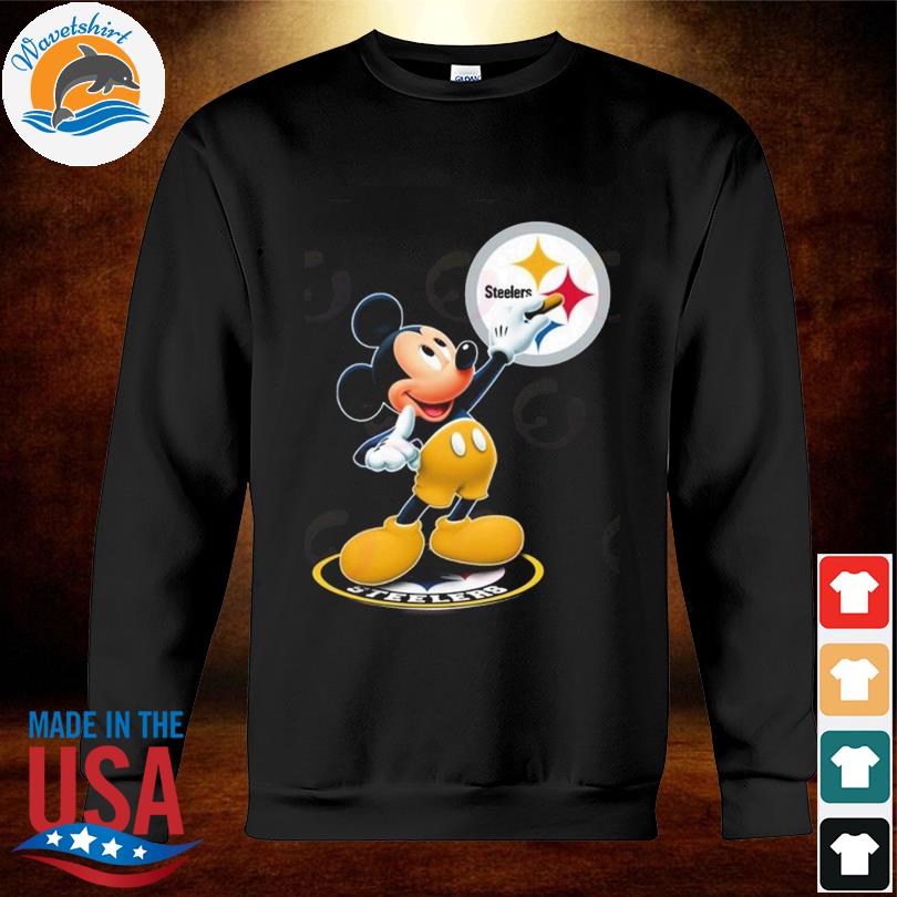 Mickey Mouse Nfl Pittsburgh steelers logo 2023 shirt, hoodie, longsleeve  tee, sweater