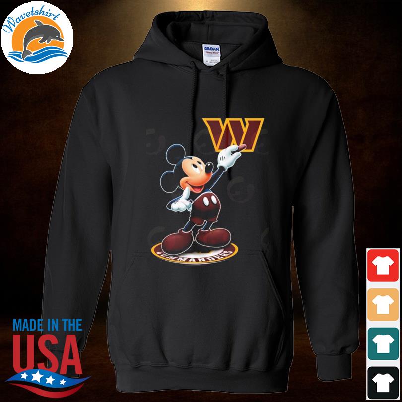 Mickey Mouse NFL Washington commanders logo 2023 s Hoodied