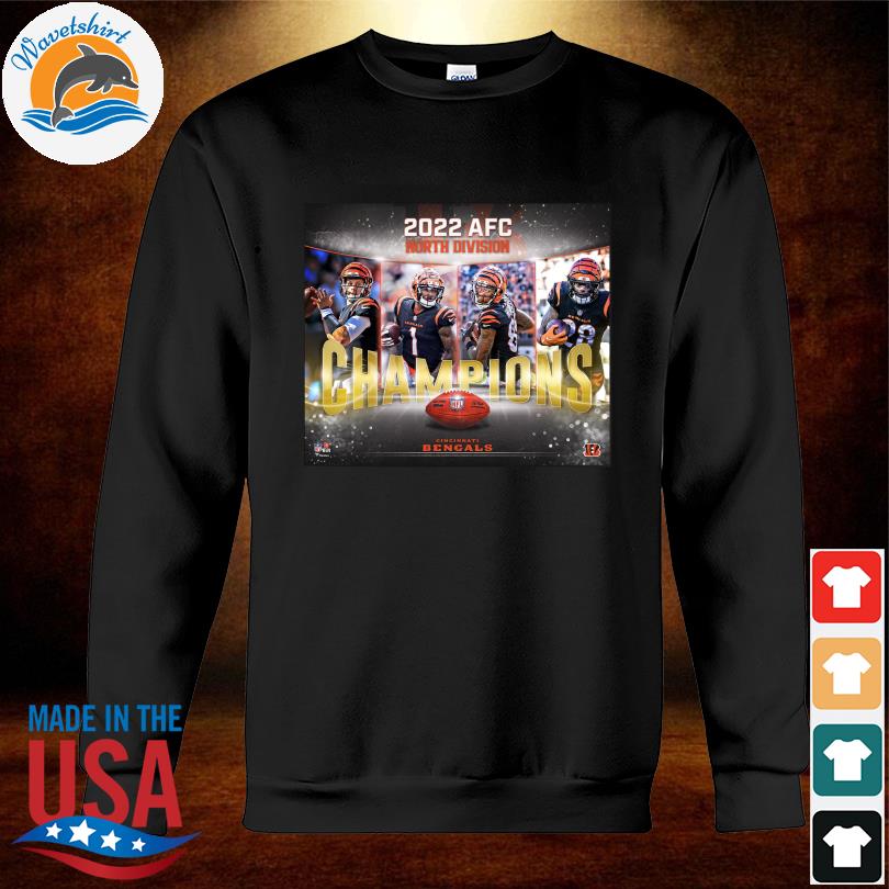 Official Cincinnati bengals 2022 afc north division champions shirt,  hoodie, sweater, long sleeve and tank top