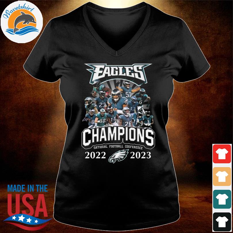 Philadelphia Eagles 2022-2023 National Football Conference Champions  Signatures T-shirt, hoodie, sweater, long sleeve and tank top