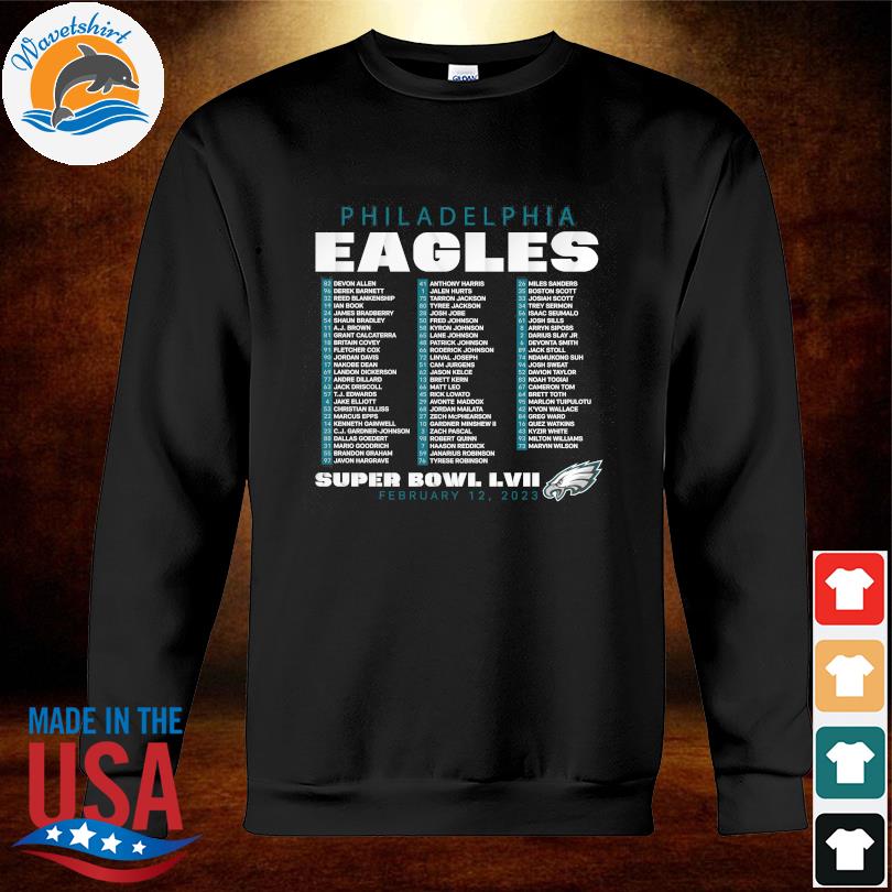 Official Philadelphia eagles super bowl lvii February 12 2023 shirt,  hoodie, sweater, long sleeve and tank top