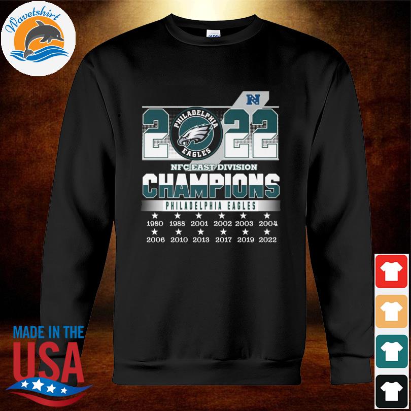 Original philadelphia eagles 2022 nfc east division champions 1980 2022  shirt, hoodie, sweater, long sleeve and tank top