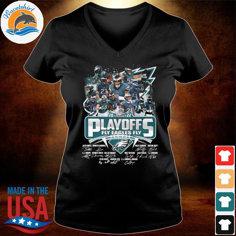 Philadelphia eagles playoffs fly eagles fly signatures 2022 shirt, hoodie,  sweater, long sleeve and tank top