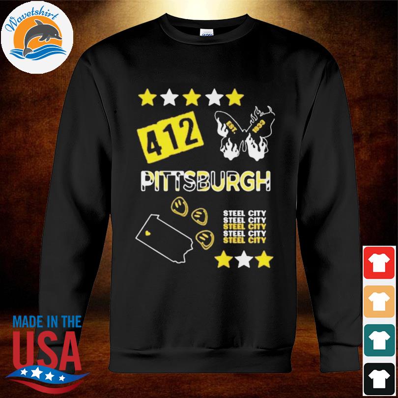 412 est 1933 Pittsburgh Steelers city shirt, hoodie, sweater, long sleeve  and tank top