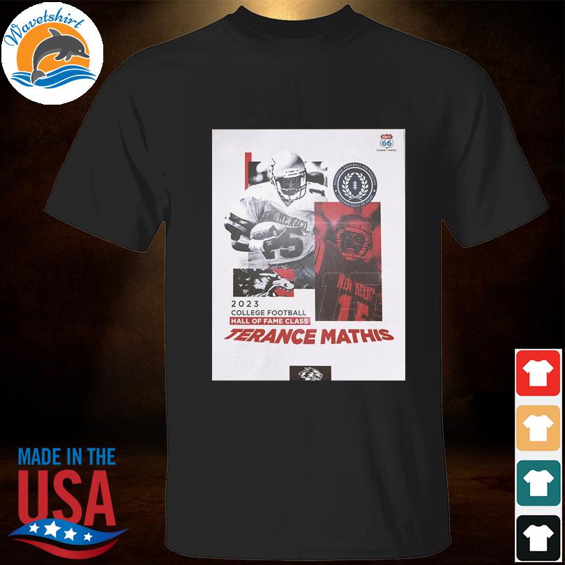 The new mexico lobos football terance mathis x 2023 college football hall of fame shirt