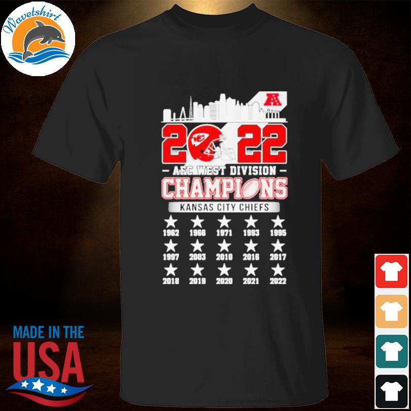 Kansas City Chiefs Player Name Skyline Afc West Division Champions 2022  shirt, hoodie, sweater and long sleeve