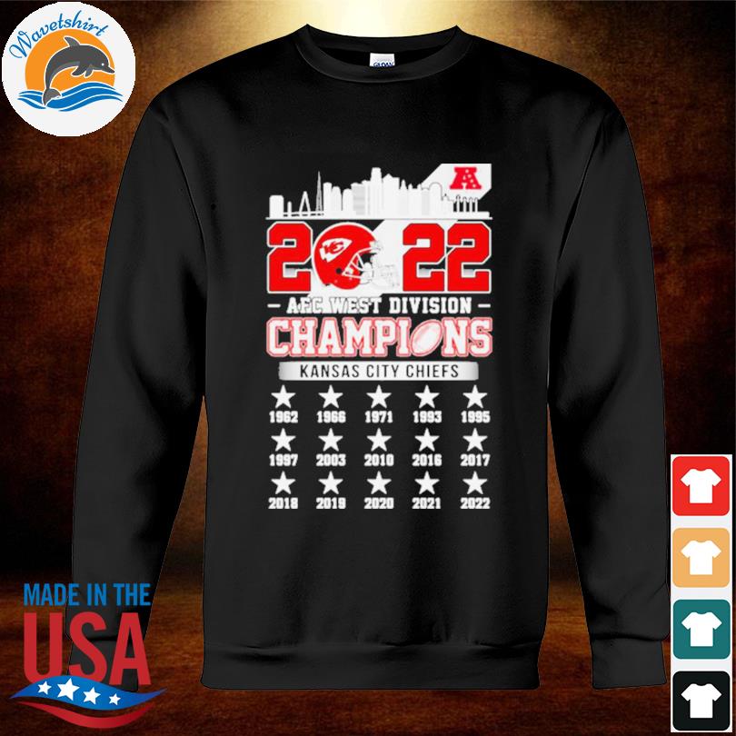 Kansas City Chiefs Go Chiefs 2022 AFC West Division Champions 1962-2022  shirt, hoodie, sweater, long sleeve and tank top