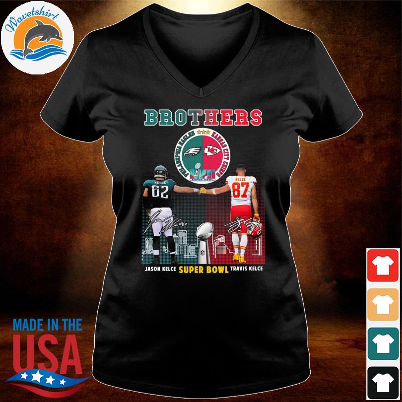 Philadelphia Eagles Vs Kansas City Chiefs Jason Kelce Vs Travis Kelce First  Brothers To Face Each Other In A Super Bowl T-shirt,Sweater, Hoodie, And  Long Sleeved, Ladies, Tank Top