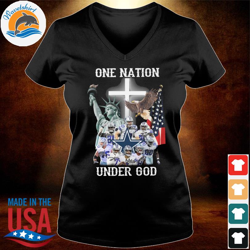 Dallas Cowboys one nation under god signatures American flag 2023 shirt,  hoodie, sweater, long sleeve and tank top