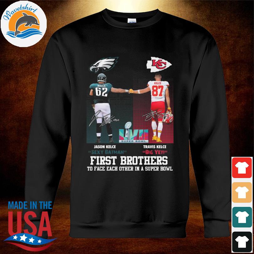 Kelce Brothers Super Bowl Shirt, Travis Kelce Kansas City Unisex T-shirt  Crewneck