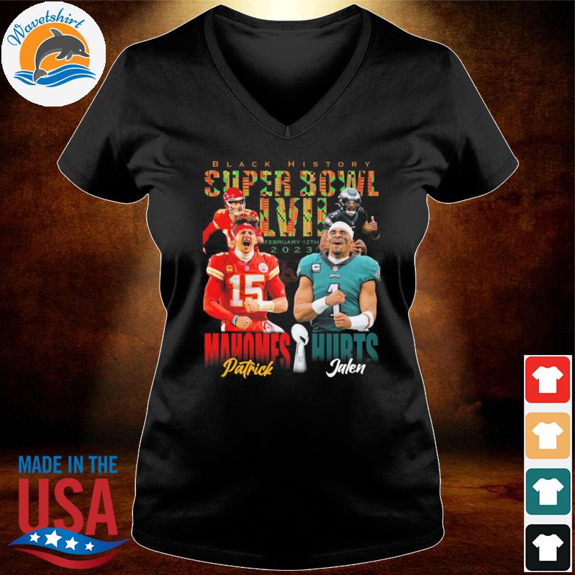 Official Patrick Mahomes Vs Jalen Hurts Black History Super Bowl LVII 2023  t-shirt, hoodie, sweater, long sleeve and tank top