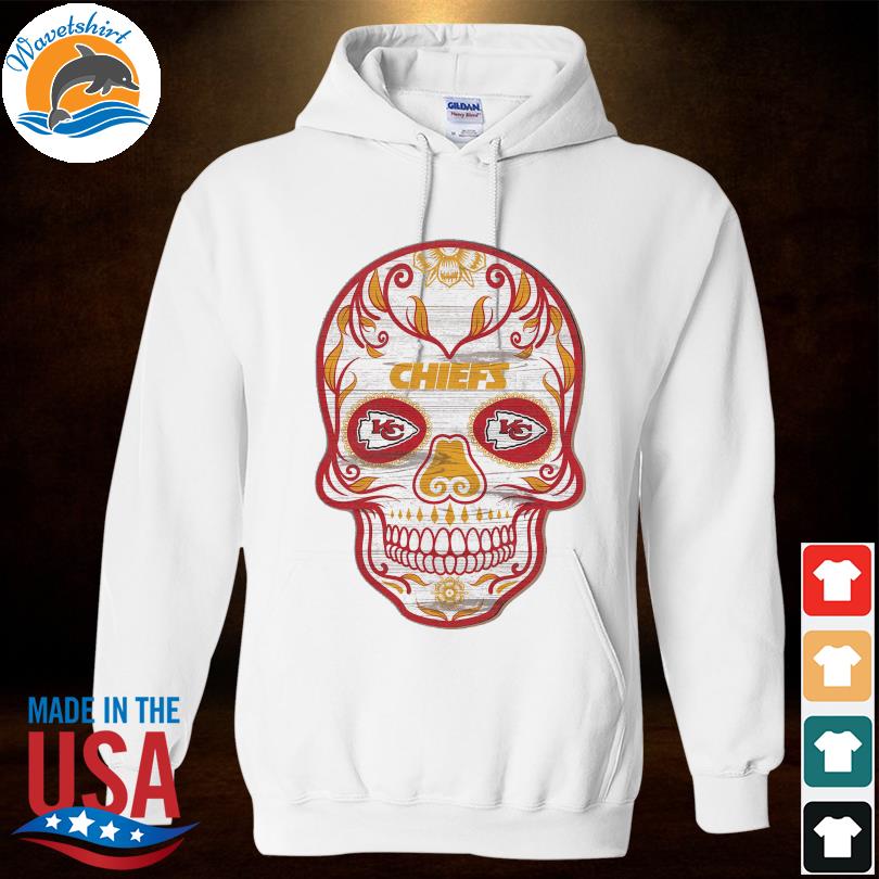 Kansas City Chiefs: Sugar Skull T-Shirt - TeeNaviSport