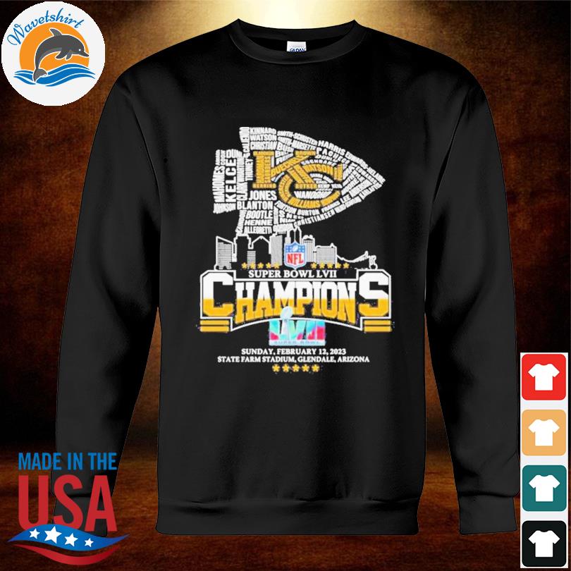 LVII Super Bowl Kansas City Chiefs Champions All name player shirt, hoodie,  sweater, long sleeve and tank top