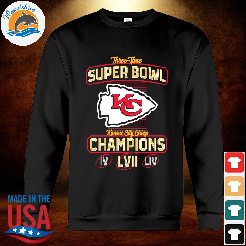 Kansas City Chiefs 3x Super Bowl Champions Iv-LIV-LVII shirt, hoodie,  sweater, long sleeve and tank top