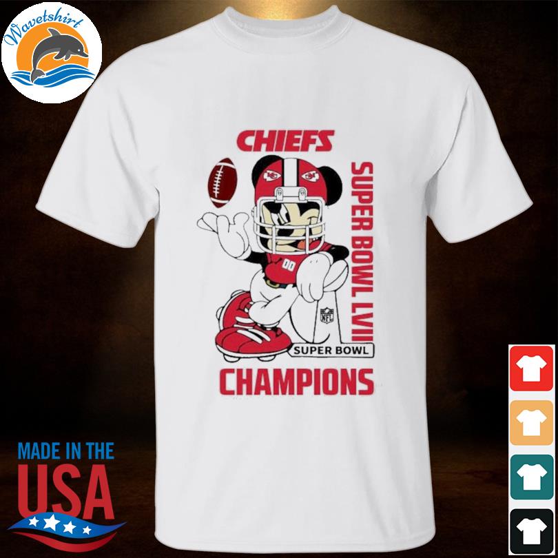 Mickey Mouse Kansas City Chiefs Super Bowl LVII 2023 Champions