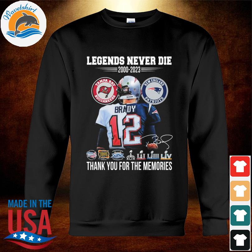 New England Patriots Tom Brady thank you for the memories signature shirt