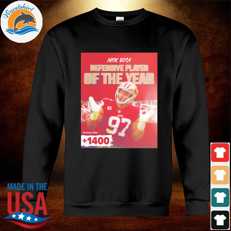 Nfl defensive player of the year winner is nick bosa shirt, hoodie,  longsleeve tee, sweater