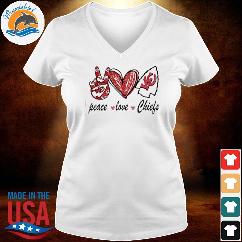 Peace Love Kc Chiefs Chiefs Lover Shirt Ladies Tee