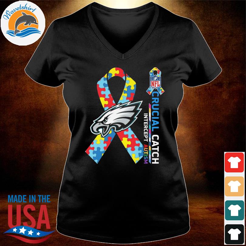 Philadelphia Eagles crucial catch intercept autism 2023 shirt