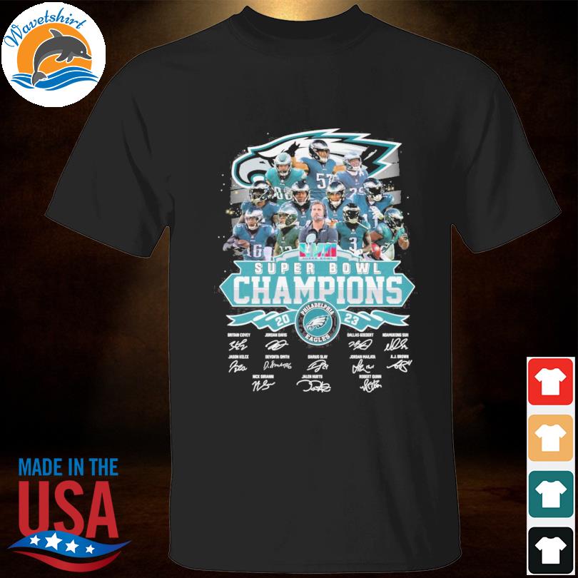 Philadelphia eagles super bowl champions 2023 signatures shirt, hoodie,  sweater, long sleeve and tank top