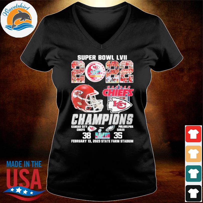 Super Bowl LVII 2023 Champions Kansas City Chiefs Vs Philadelphia Eagles 38-35  shirt, hoodie, sweater, long sleeve and tank top