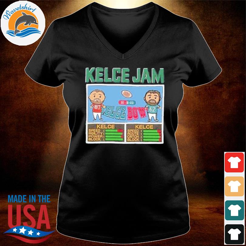 Superbowl 2023 LVII Kelce Brothers Cartoon Jam Shirt in 2023