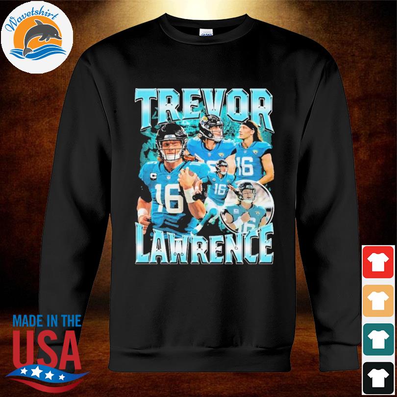 FREE shipping Number 16 Trevor Lawrence Jacksonville Jaguars shirt, Unisex  tee, hoodie, sweater, v-neck and tank top