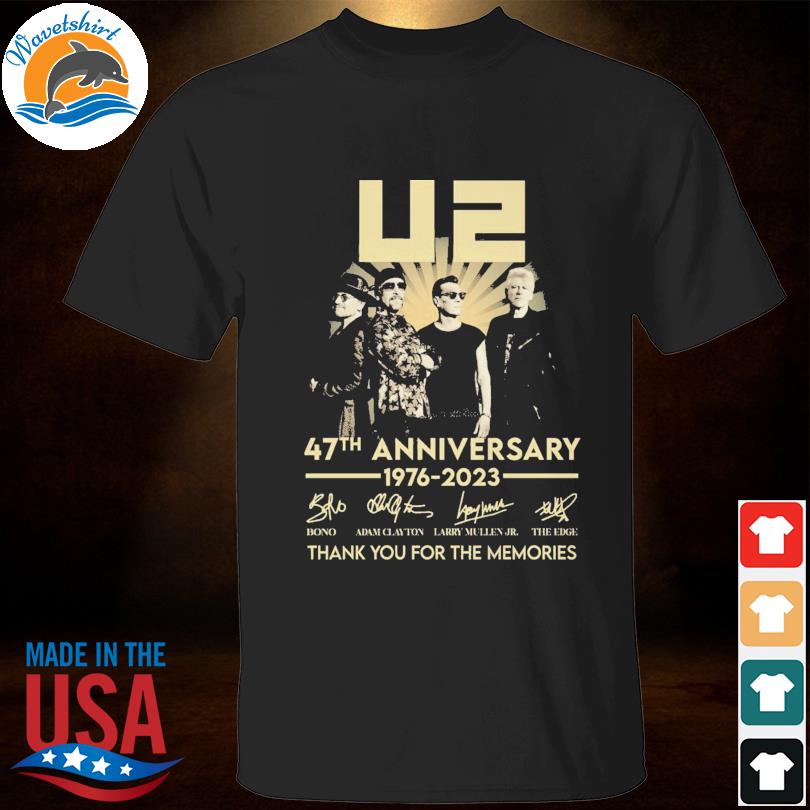 U2 47th anniversary 1976 2023 thank you for the memories signatures shirt