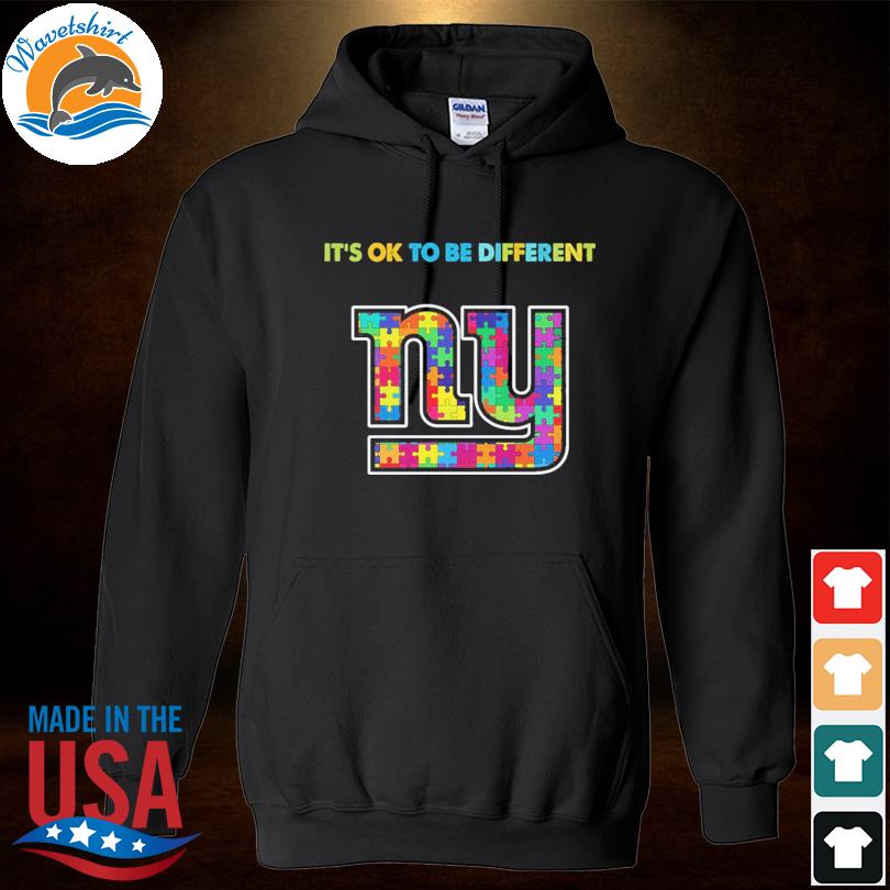 New York Giants Autism It's Ok To Be Different Breast Cancer Shirt, hoodie,  sweater, long sleeve and tank top