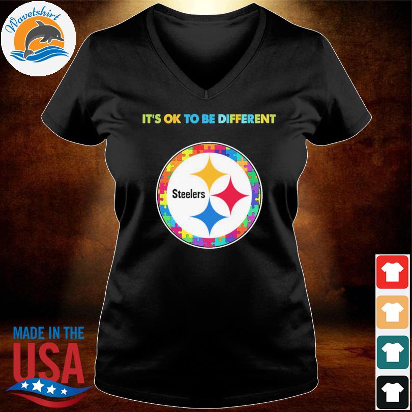 Official pittsburgh Steelers NFL Autism Awareness It's Ok To Be Different  Shirt, hoodie, sweater, long sleeve and tank top