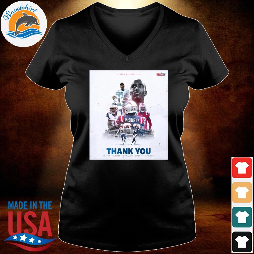 Thank you Devin McCourty New England Name & Number Tshirt white