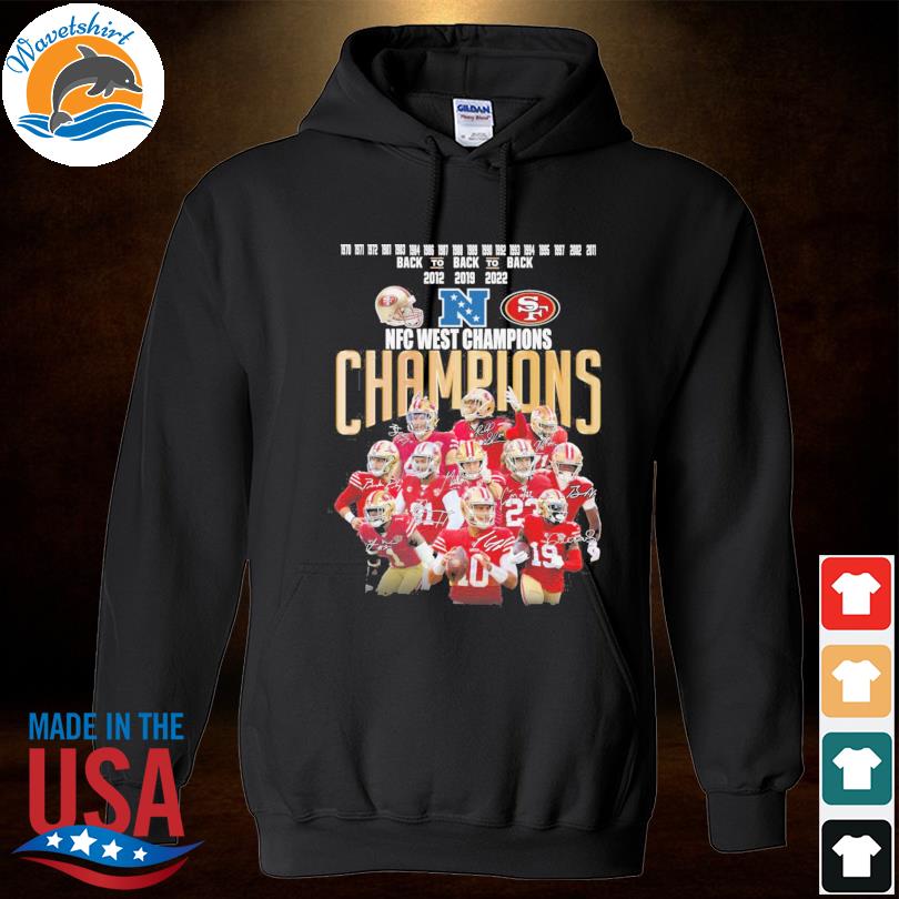 Wavetshirt - San Francisco 49ers NFC west champions 1970 2022 ...