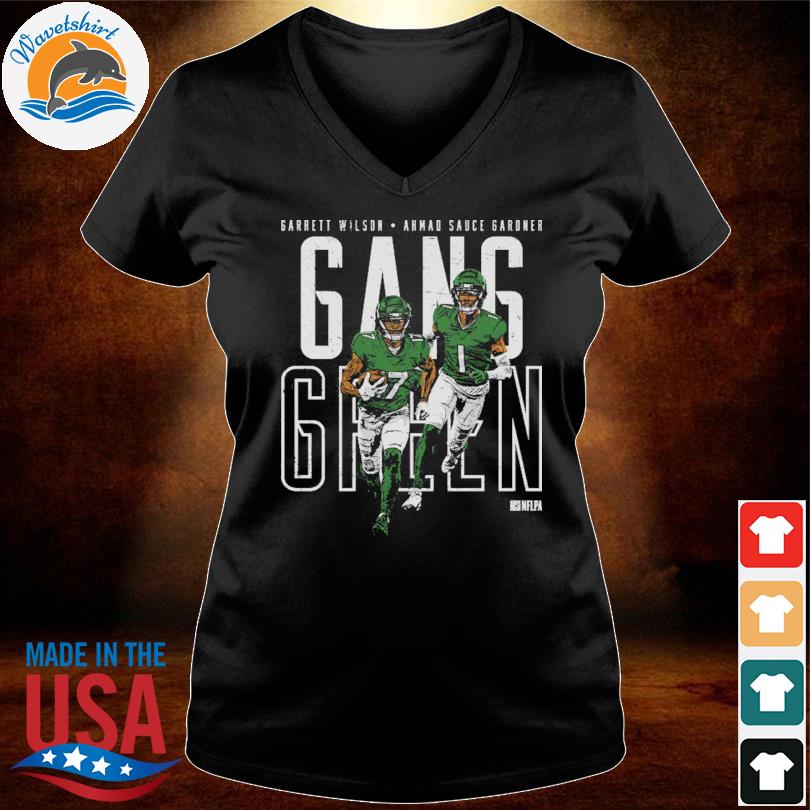 Sauce gardner & garrett wilson new york j gang green shirt, hoodie,  sweater, long sleeve and tank top