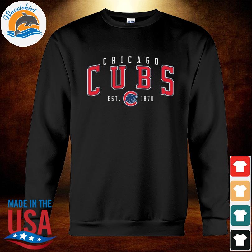 Vintage Chicago Cub Crewneck Sweatshirt, Cubs EST 1870 Sweatshirt