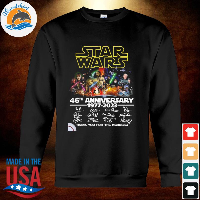 Star Wars 46th 1977-2023 Anniversary Thank For The Memories Tshirt Men 