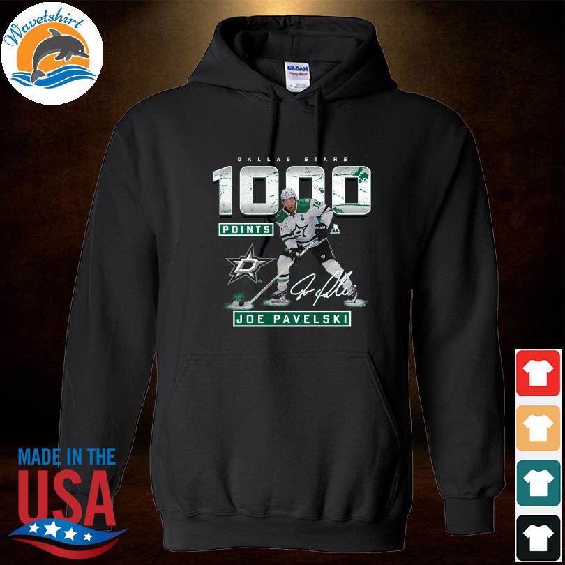 Joe Pavelski Dallas Stars 1,000 Career Points Signature Shirt Hoodied