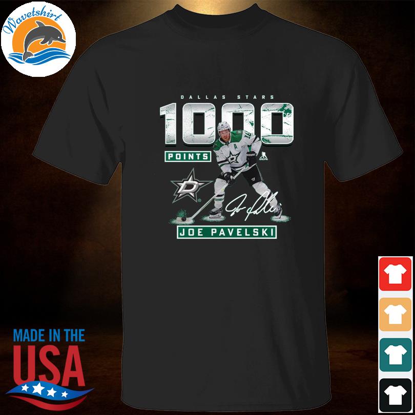 Joe Pavelski Dallas Stars 1,000 Career Points Signature Shirt