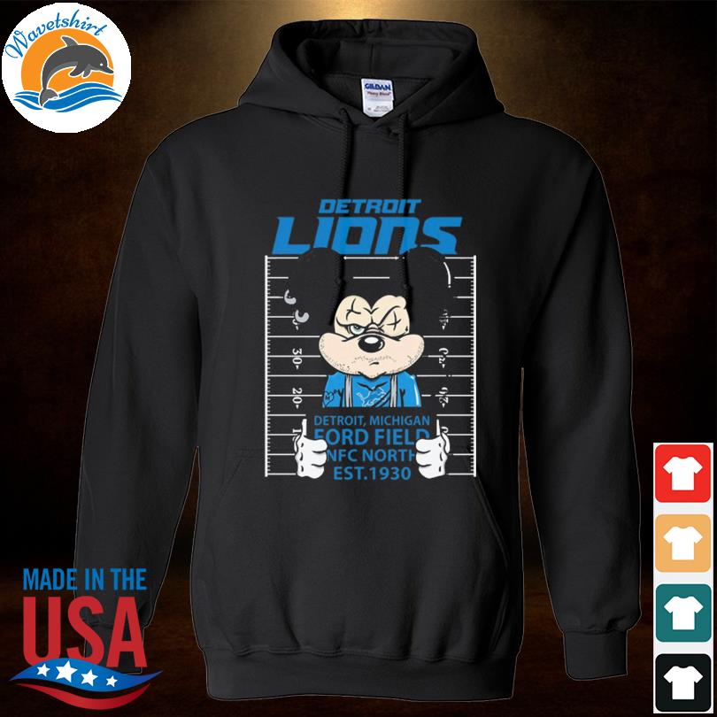 Detroit Lions Mickey Mouse Detroit Michigan Ford Field NFC North Est 1930  Shirt, hoodie, sweater, long sleeve and tank top