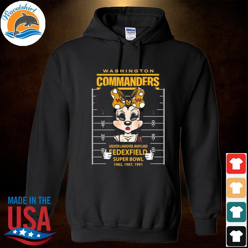 Washington Commanders Minnie Mouse Greater Landover Maryland Fedexfield  Super Bowl 1982 1987 1991 Shirt, hoodie, sweater, long sleeve and tank top