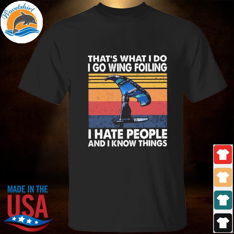 That's what I do I go wing foiling I hate people and I know things vintage shirt